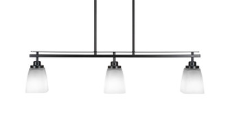 Toltec Lighting - 2636-MB-460 - Three Light Island Pendant - Odyssey - Matte Black