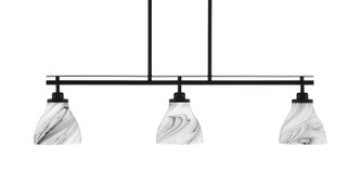 Toltec Lighting - 2636-MB-4769 - Three Light Island Pendant - Odyssey - Matte Black