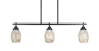 Toltec Lighting - 2636-MB-5054 - Three Light Island Pendant - Odyssey - Matte Black