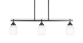 Toltec Lighting - 2636-MB-615 - Three Light Island Pendant - Odyssey - Matte Black