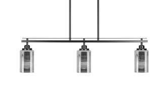 Toltec Lighting - 2636-MB-6490 - Three Light Island Pendant - Odyssey - Matte Black