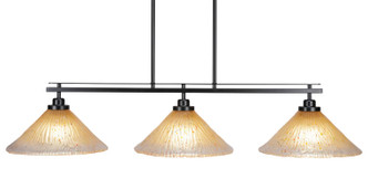 Toltec Lighting - 2636-MB-700 - Three Light Island Pendant - Odyssey - Matte Black