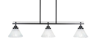 Toltec Lighting - 2636-MB-7195 - Three Light Island Pendant - Odyssey - Matte Black