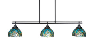 Toltec Lighting - 2636-MB-9925 - Three Light Island Pendant - Odyssey - Matte Black