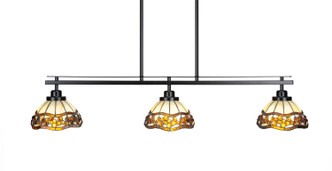 Toltec Lighting - 2636-MB-9975 - Three Light Island Pendant - Odyssey - Matte Black