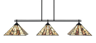 Toltec Lighting - 2643-MB-956 - Three Light Island Pendant - Odyssey - Matte Black
