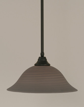 Toltec Lighting - 26-MB-602 - One Light Pendant - Stem - Matte Black