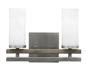 Toltec Lighting - 2712-GPDW-811 - Two Light Bath Bar - Belmont - Graphite & Painted Distressed Wood-look Metal