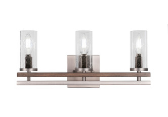Toltec Lighting - 2713-GPDW-800 - Three Light Bathroom Lighting - Belmont - Graphite & Painted Distressed Wood-look