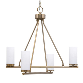 Toltec Lighting - 2804-NAB-801B - Four Light Chandelier - Trinity - New Age Brass