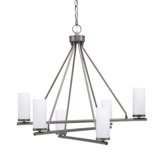 Toltec Lighting - 2806-GP-801B - Six Light Chandelier - Trinity - Graphite