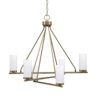 Toltec Lighting - 2806-NAB-801B - Six Light Chandelier - Trinity - New Age Brass