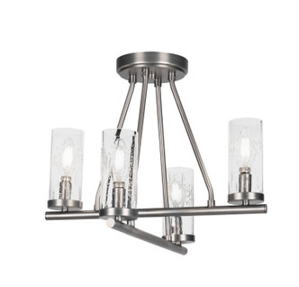 Toltec Lighting - 2807-GP-800B - Four Light Semi-Flush Mount - Trinity - Graphite