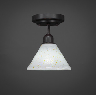 Toltec Lighting - 280-DG-7145 - One Light Semi-Flush Mount - Vintage - Dark Granite