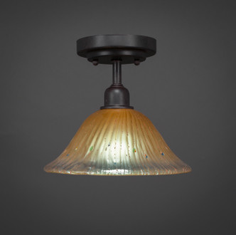 Toltec Lighting - 280-DG-730 - One Light Semi-Flush Mount - Vintage - Dark Granite
