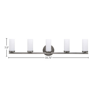 Trinity Five Light Bath Bar (2815-GP-801B)