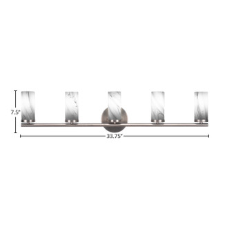Trinity Five Light Bath Bar (2815-GP-802B)