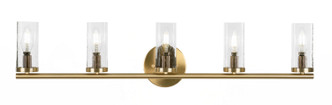 Toltec Lighting - 2815-NAB-800B - Five Light Bath Bar - Trinity - New Age Brass