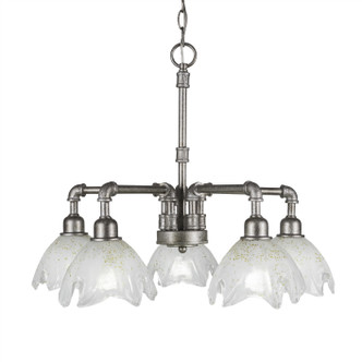 Toltec Lighting - 285-AS-755 - Five Light Chandelier - Vintage - Aged Silver