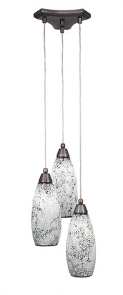 Toltec Lighting - 28-BN-416 - Three Light Cluster Pendalier - Europa - Brushed Nickel