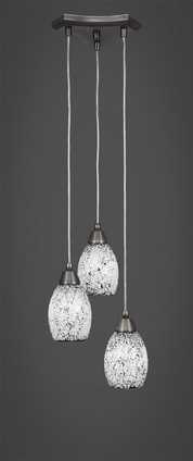 Toltec Lighting - 28-BN-4165 - Three Light Cluster Pendalier - Europa - Brushed Nickel
