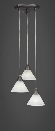 Toltec Lighting - 28-BN-7145 - Three Light Cluster Pendalier - Europa - Brushed Nickel