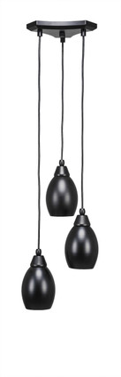 Toltec Lighting - 28-MB-426 - Three Light Cluster Pendalier - Europa - Matte Black