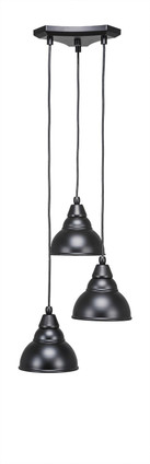 Toltec Lighting - 28-MB-427 - Three Light Mini Pendant - Europa - Matte Black