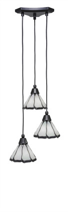 Toltec Lighting - 28-MB-9125 - Three Light Mini Pendant - Europa - Matte Black