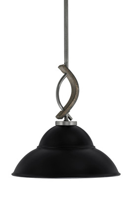 Toltec Lighting - 2901-GPDW-428-MB - One Light Mini Pendant - Monterey - Graphite & Painted Distressed Wood-look Metal