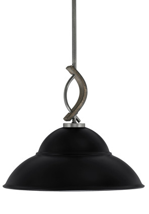 Toltec Lighting - 2901-GPDW-429-MB - One Light Mini Pendant - Monterey - Graphite & Painted Distressed Wood-look Metal