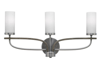 Toltec Lighting - 2913-GPDW-801 - Three Light Bathroom Lighting - Monterey - Graphite & Painted Distressed Wood-look