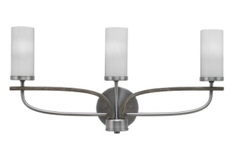 Toltec Lighting - 2913-GPDW-811 - Three Light Bathroom Lighting - Monterey - Graphite & Painted Distressed Wood-look