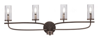 Toltec Lighting - 2914-GPDW-800 - Four Light Bath Bar - Monterey - Graphite & Painted Distressed Wood-look