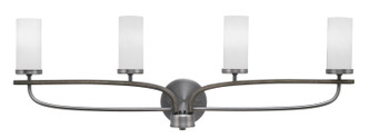 Toltec Lighting - 2914-GPDW-811 - Four Light Bath Bar - Monterey - Graphite & Painted Distressed Wood-look Metal