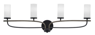 Toltec Lighting - 2914-MBDW-811 - Four Light Bathroom Lighting - Monterey - Matte Black & Painted Distressed Wood-look