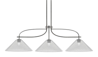 Toltec Lighting - 2936-GPDW-2162 - Three Light Billiard/Island - Monterey - Graphite & Painted Distressed Wood-look