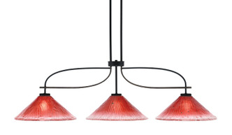 Toltec Lighting - 2936-MBDW-716 - Three Light Bar - Monterey - Matte Black & Painted Distressed Wood-look