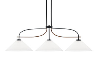 Toltec Lighting - 2936-MBWG-318 - Three Light Bar - Monterey - Matte Black & Painted Wood-look