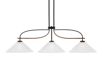 Toltec Lighting - 2936-MBWG-411 - Three Light Bar - Monterey - Matte Black & Painted Wood-look