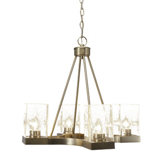 Toltec Lighting - 3024-NAB-530 - Four Light Chandelier - Nouvelle - New Age Brass