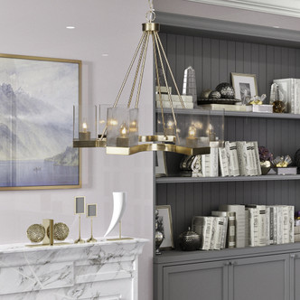 Nouvelle Six Light Chandelier (3026-NAB-530)