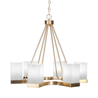 Toltec Lighting - 3026-NAB-531 - Six Light Chandelier - Nouvelle - New Age Brass