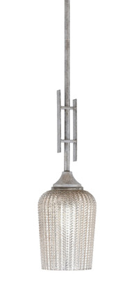 Toltec Lighting - 320-AS-4253 - One Light Mini Pendant - Uptowne - Aged Silver