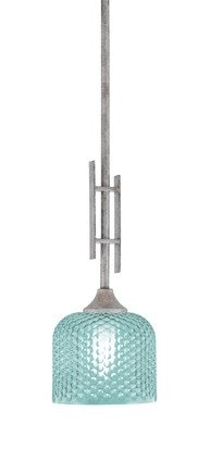 Toltec Lighting - 320-AS-4615 - One Light Mini Pendant - Uptowne - Aged Silver
