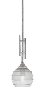 Toltec Lighting - 320-AS-5110 - One Light Mini Pendant - Uptowne - Aged Silver