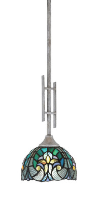 Toltec Lighting - 320-AS-9925 - One Light Mini Pendant - Uptowne - Aged Silver