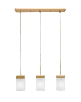 Toltec Lighting - 3213-NAB-531 - Three Light Cluster Pendalier - Nouvelle - New Age Brass
