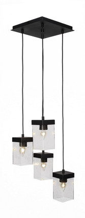 Toltec Lighting - 3214-ES-530 - Four Light Mini Pendant - Nouvelle - Espresso