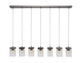 Toltec Lighting - 3217-GP-530 - Seven Light Linear Pendalier - Nouvelle - Graphite